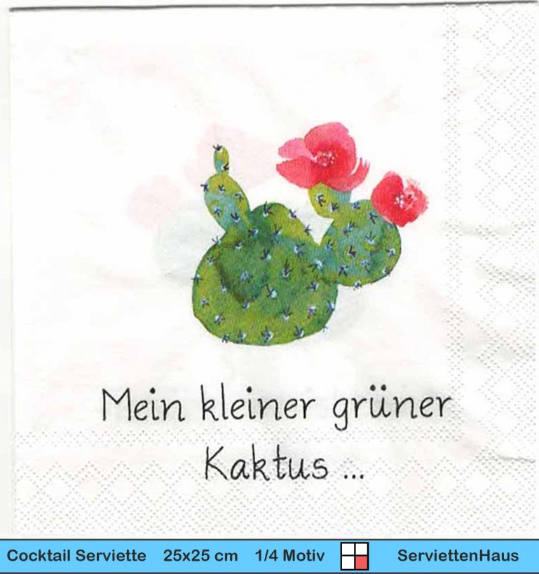 Mein kleiner grüner Kaktus - 1 Cocktail Serviette